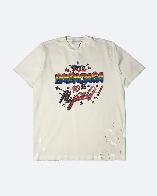 Balenciaga - 90/10 Logo Print T-Shirt - White