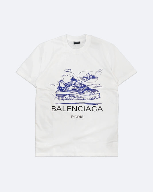 Balenciaga - Sneaker Sketch T-Shirt - White