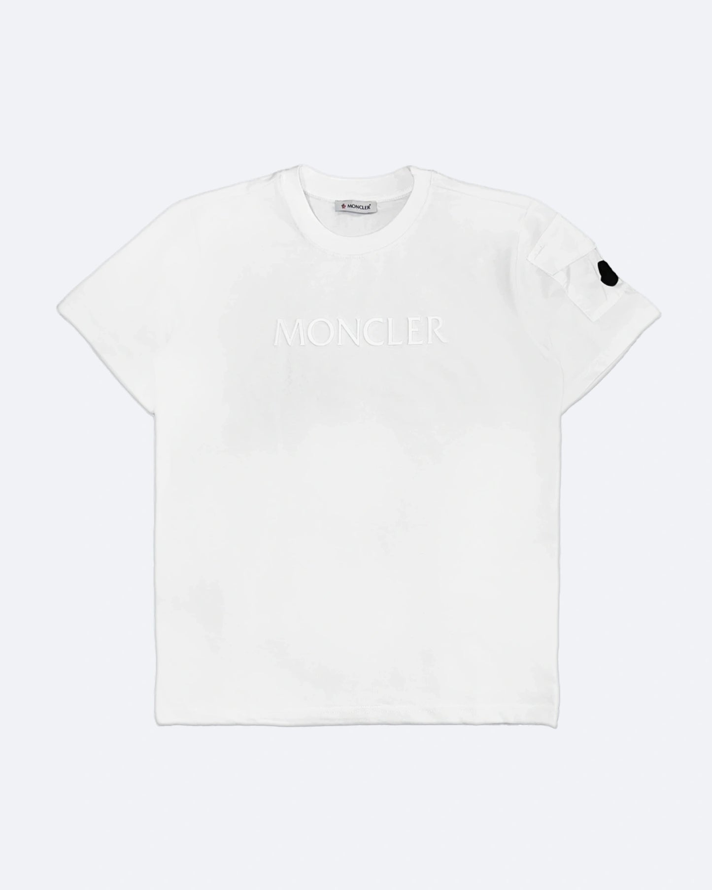 Moncler - Logo Print Sleeve Pocket T-Shirt - White