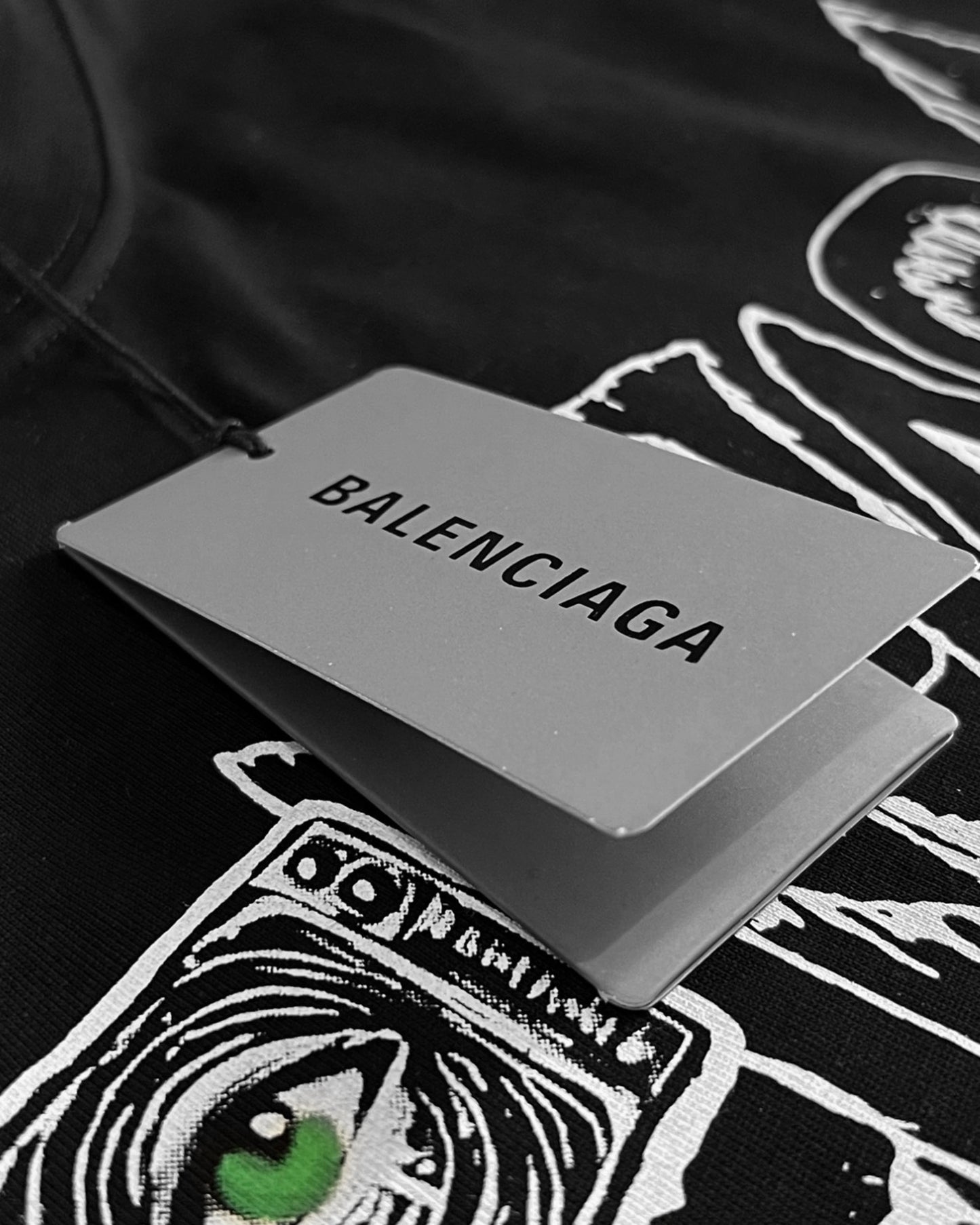 Balenciaga - Drip Logo Eye T-Shirt - Black