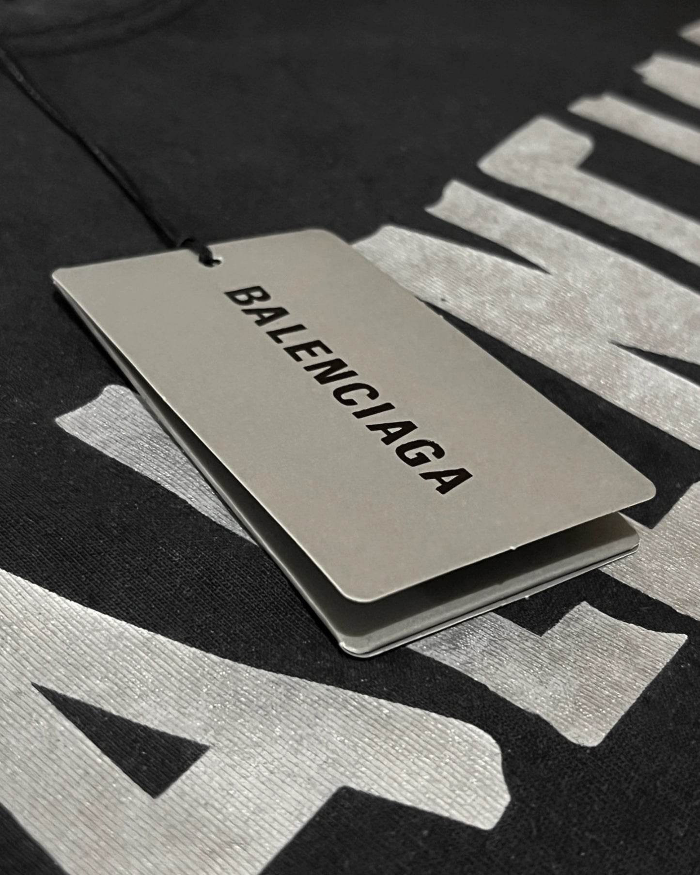 Balenciaga - Silver Tape T-Shirt - Black