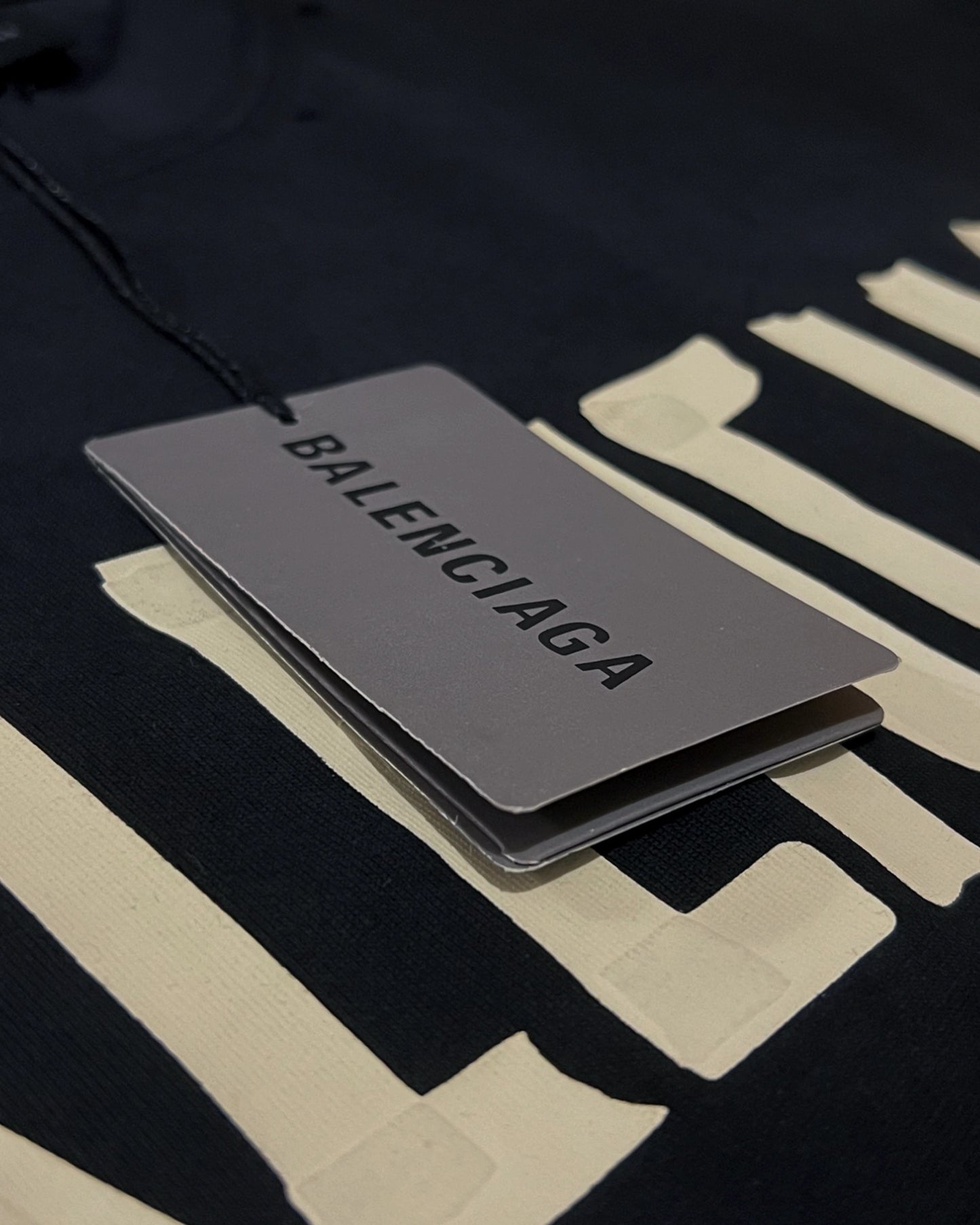 Balenciaga - Yellow Tape T-Shirt - Black