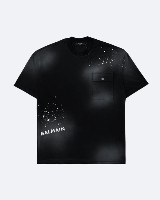 Balmain - Pocket Washed Out T-Shirt - Black