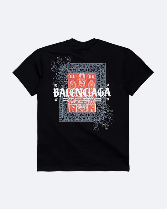 Balenciaga - Red Bandana T-Shirt - Black