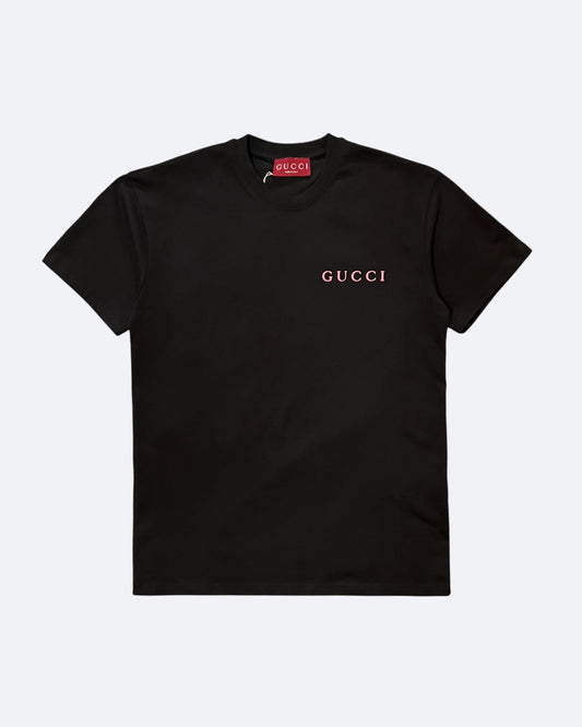 Gucci - Pink Logo T-Shirt - Black