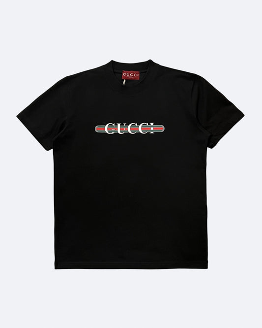 GC - Stripe Logo T-Shirt - Black