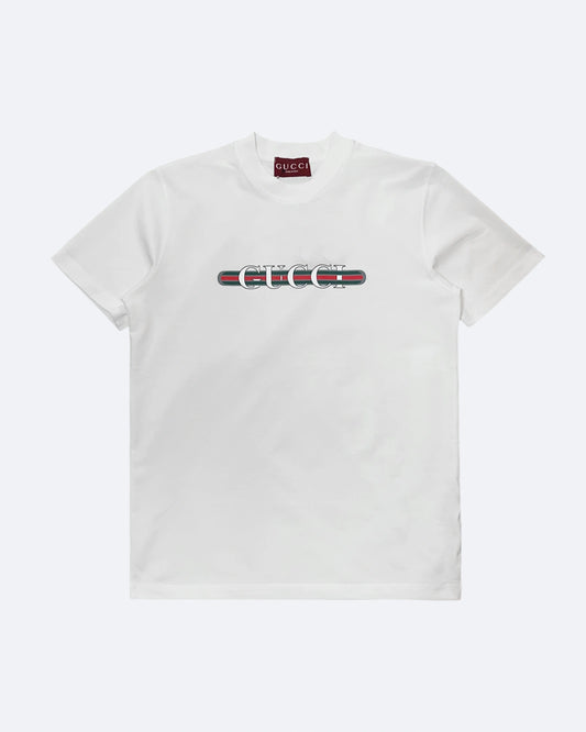 GC - Stripe Logo T-Shirt - White