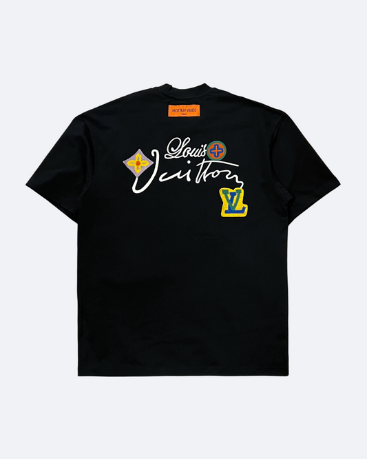 LVTN - Script Embroidery Logo T-Shirt - Black
