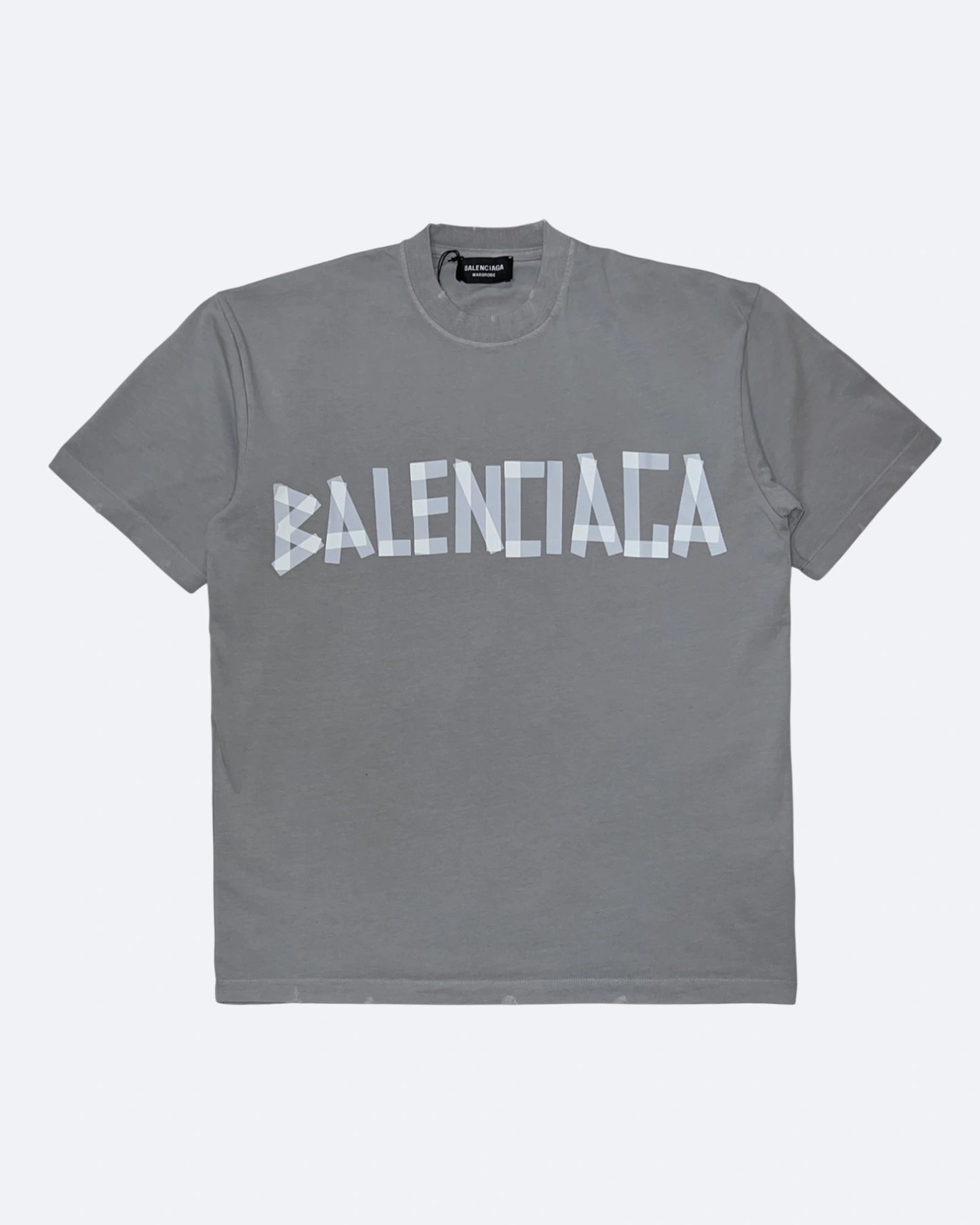 Balenciaga - Transparent Tape T-Shirt - Gray