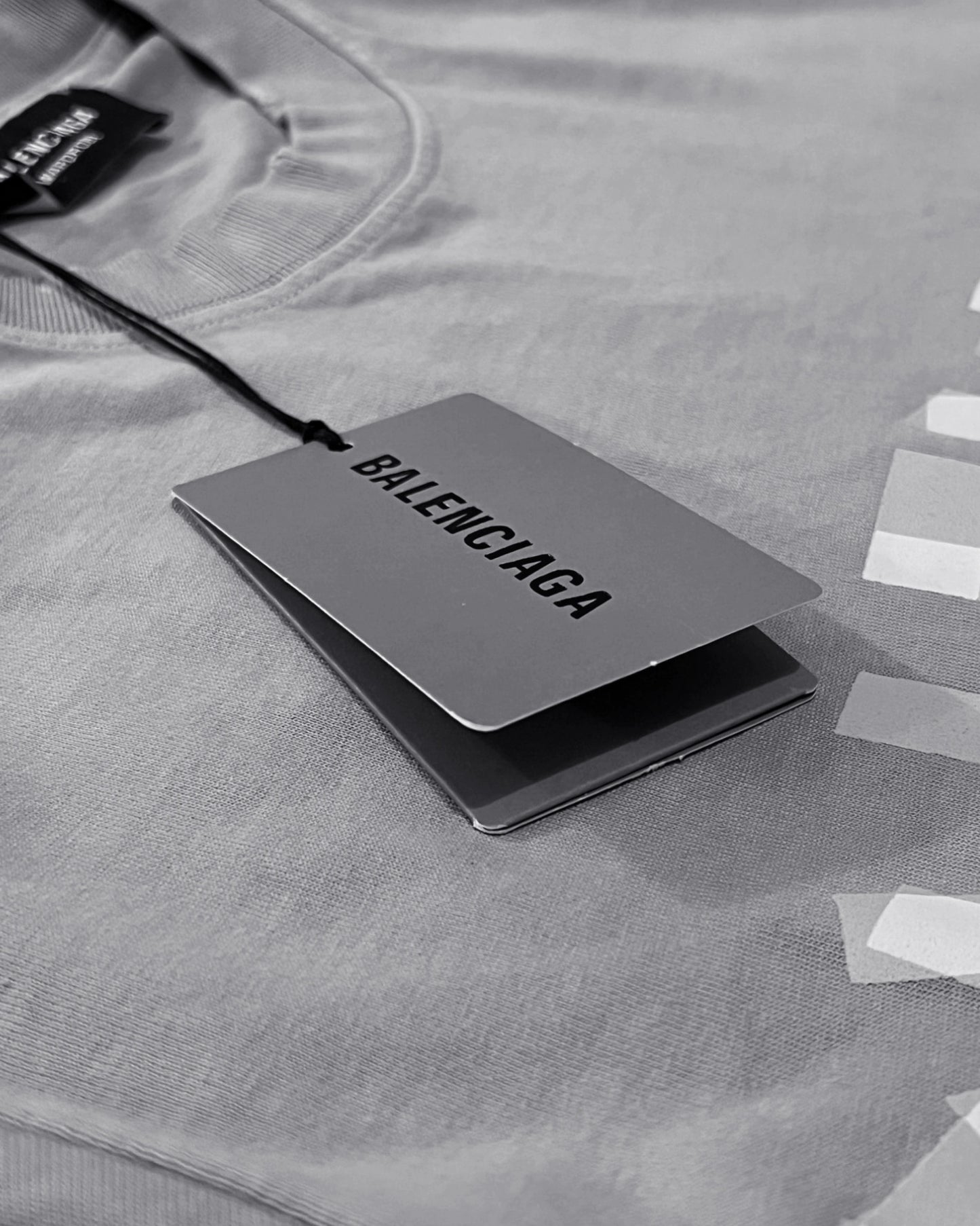 Balenciaga - Transparent Tape T-Shirt - Gray