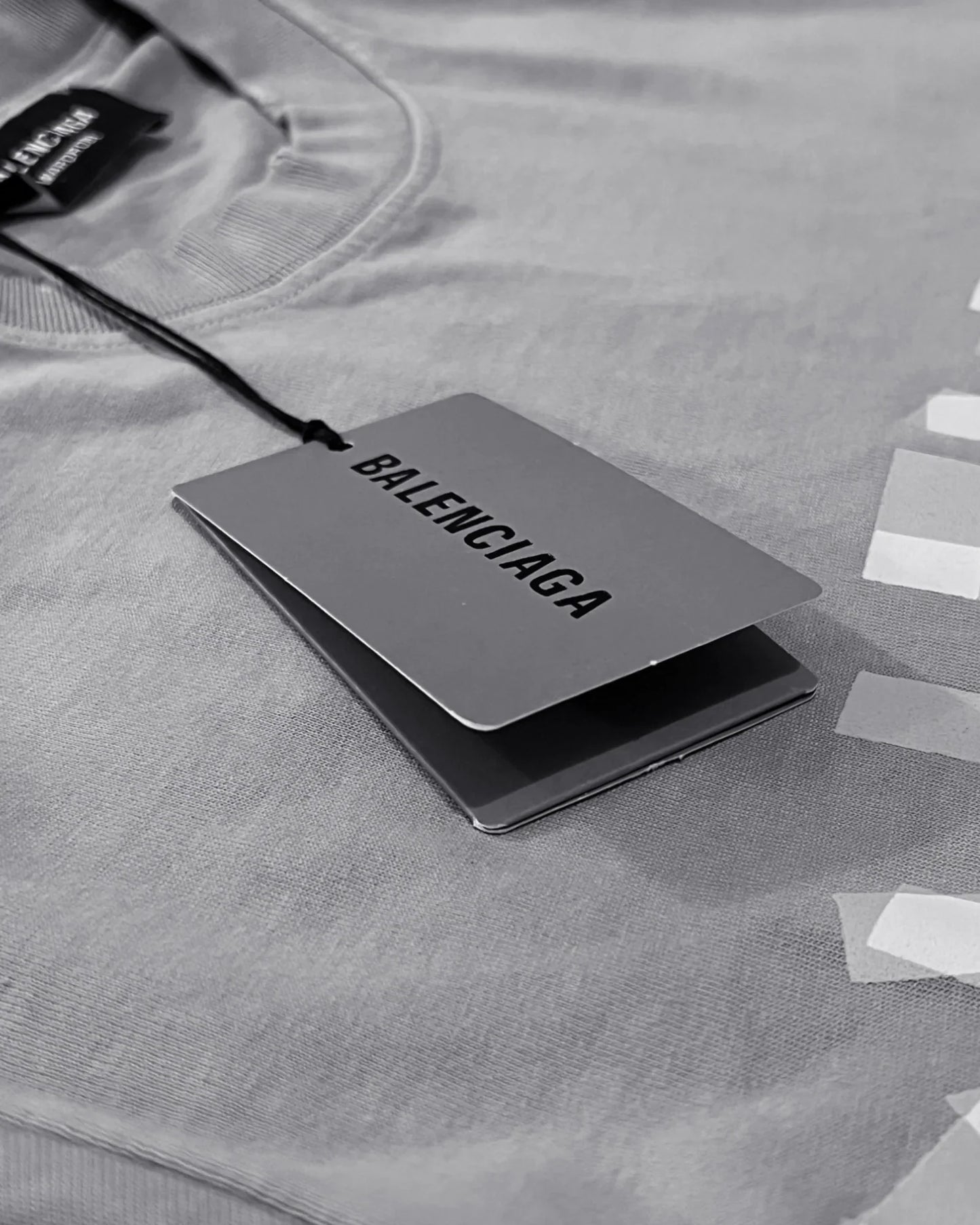 Balenciaga - Transparent Tape T-Shirt - Gray
