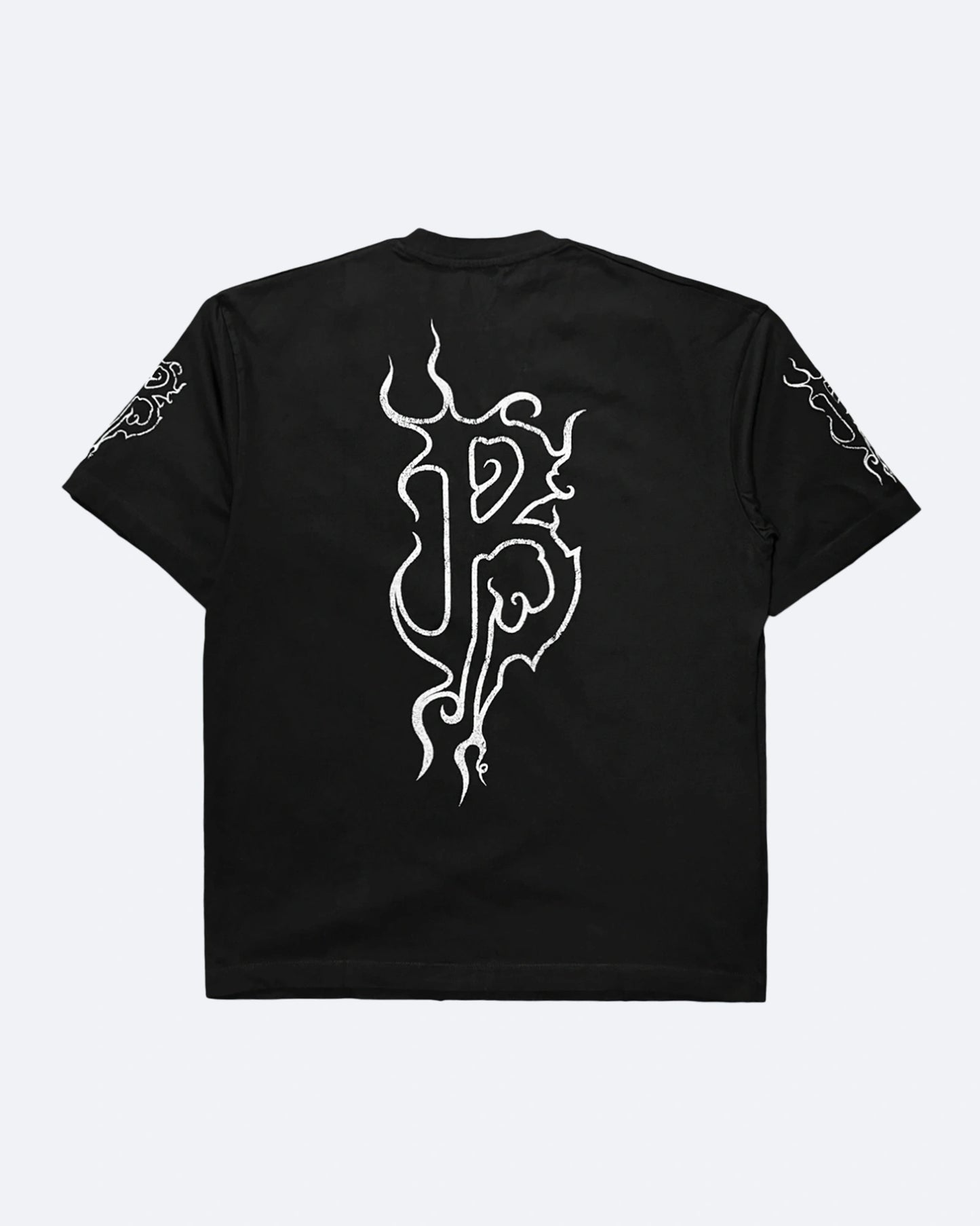 Balenciaga - Gothic Sanskrit Flame Logo T-Shirt - Black