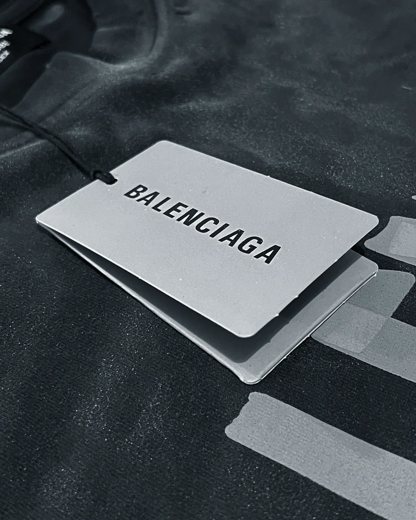 Balenciaga - Yellow Tape Distressed T-Shirt - Washed Black