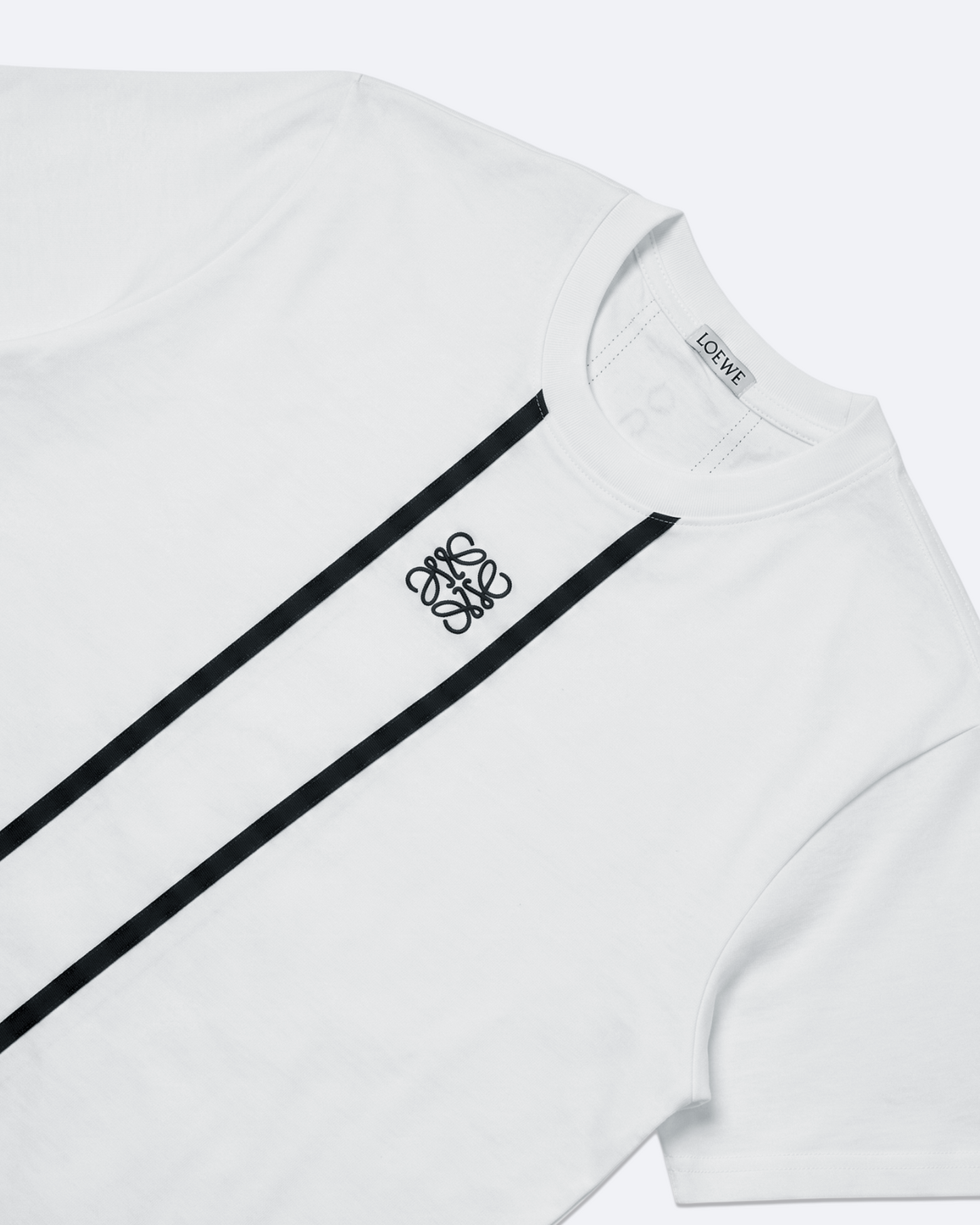 Loewe x On - Stripe Logo T-Shirt - White
