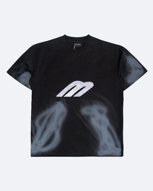 Balenciaga - 3B Logo T-Shirt - Black and Dark Gray