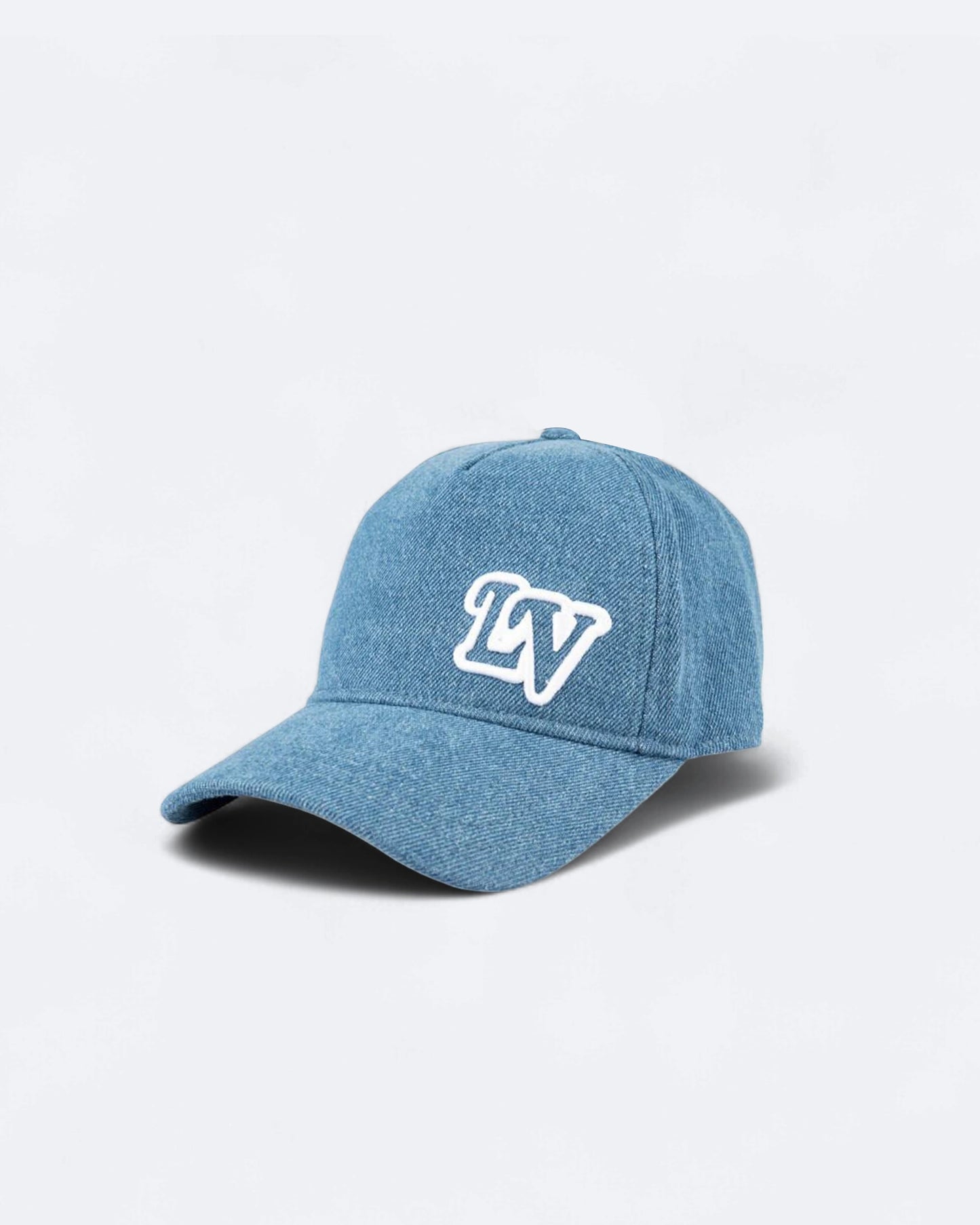 Louis Vuitton - LV Serif Logo Denim Cap - Blue