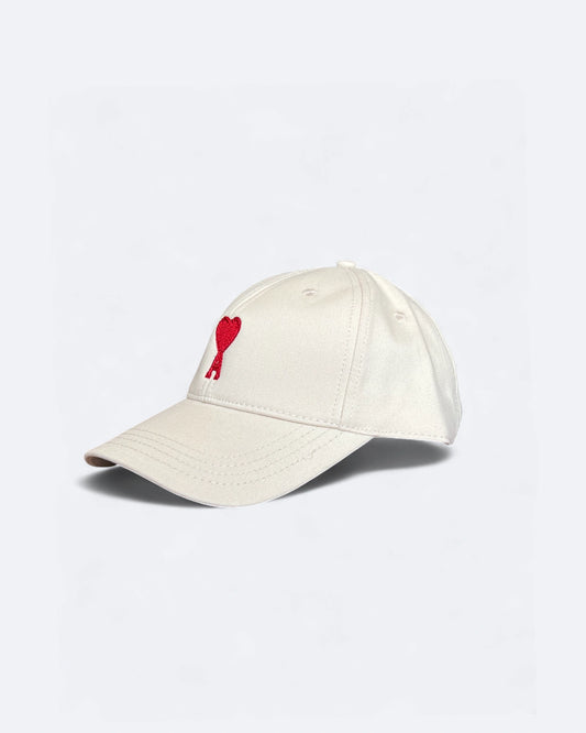 AMI - Logo Embroidery Cap - Cream