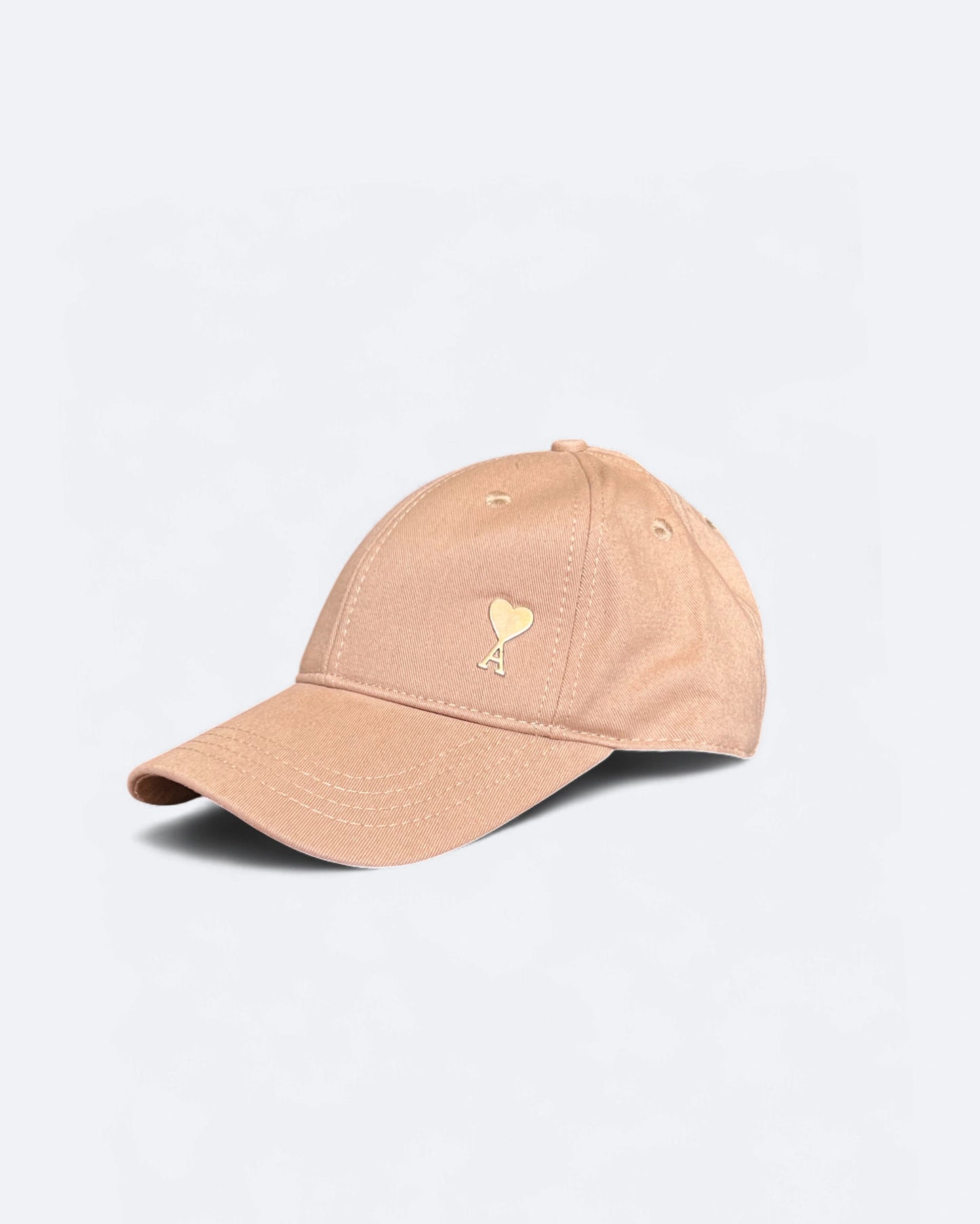 AMI - Silver Logo Pin Cap - Beige