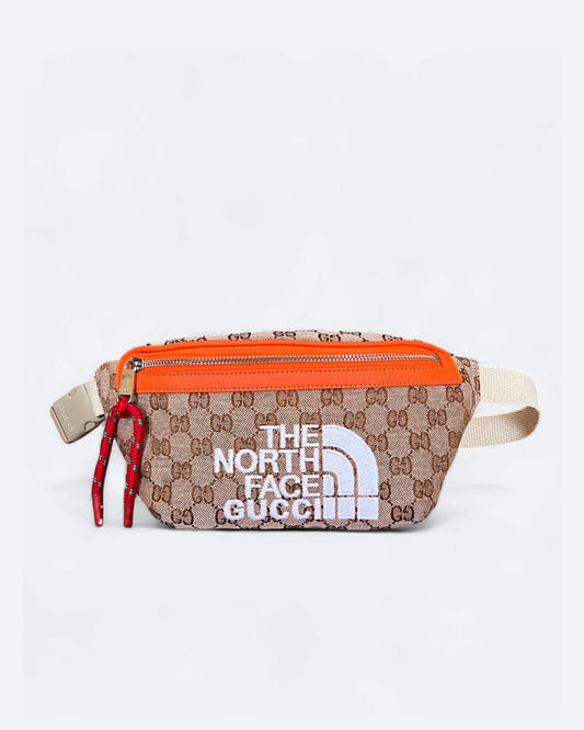 Gucci x The North Face - GG Canvas Crossbody Bag - Beige/Orange