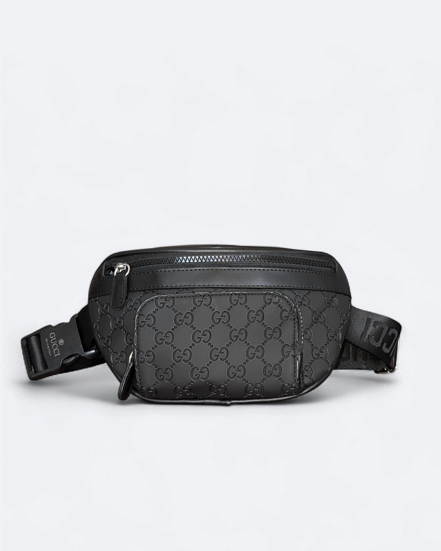Gucci - GG Canvas Embossed Crossbody Bag - Black