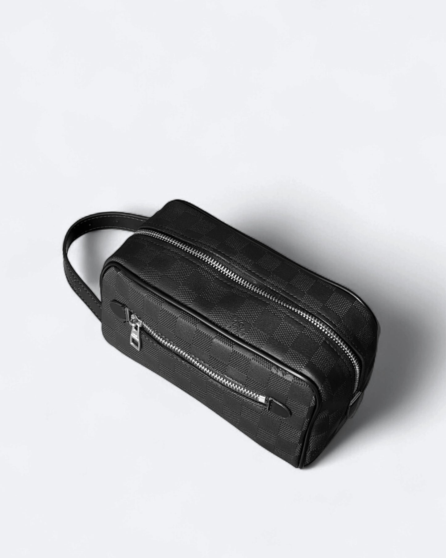 Louis Vuitton - Damier Embossed Hand Pouch Bag - Black