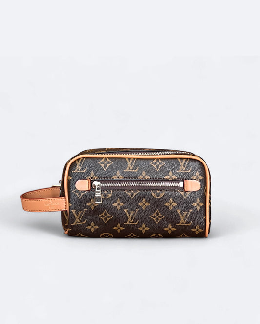 Louis Vuitton - LV Pattern Hand Pouch Bag - Brown/Beige