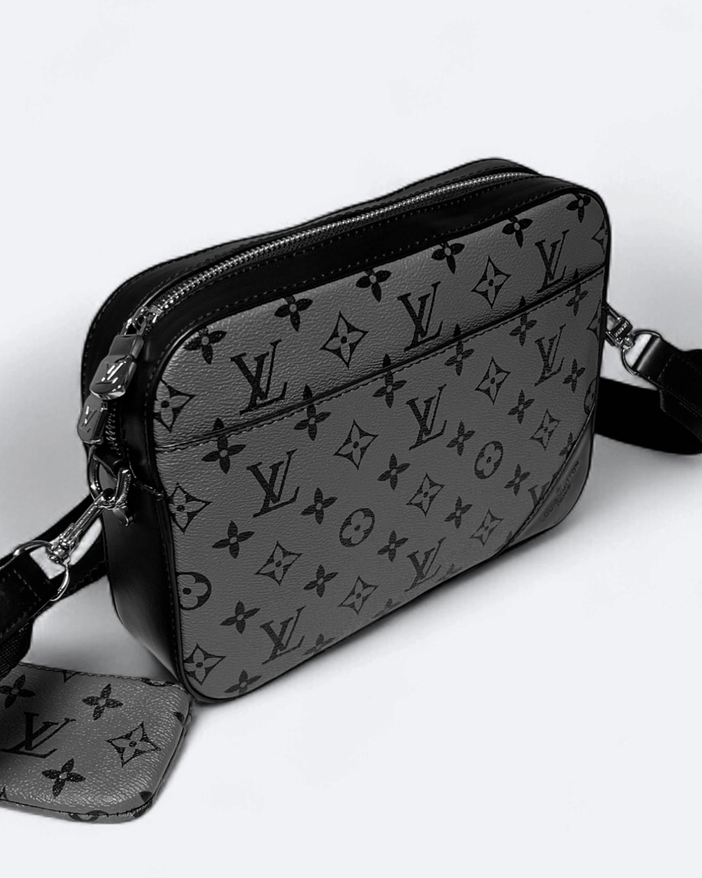 LVTN - Pattern Duo Messenger Bag - Gray