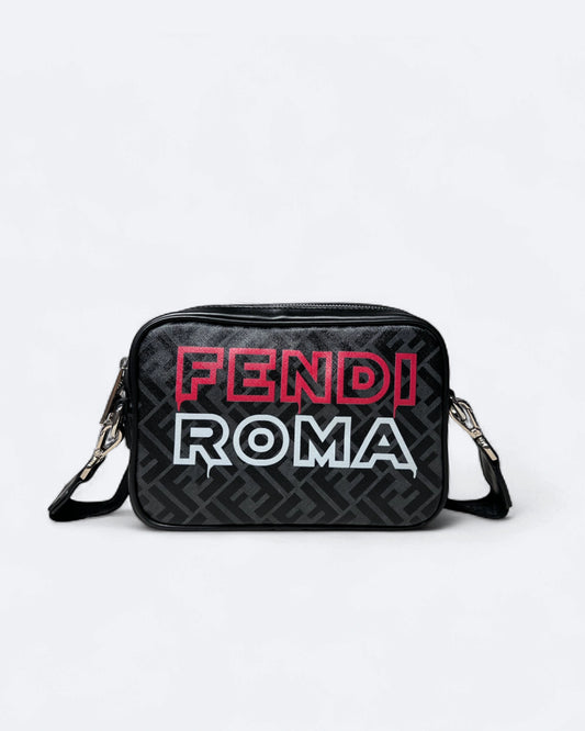 Fendi - Graffiti Messenger Bag - Black