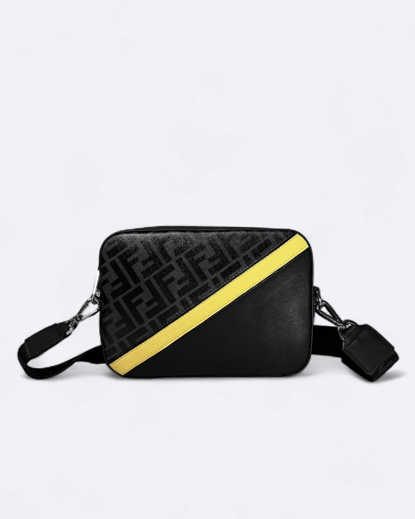 Fendi - Yellow Stripe Messenger Bag - Black