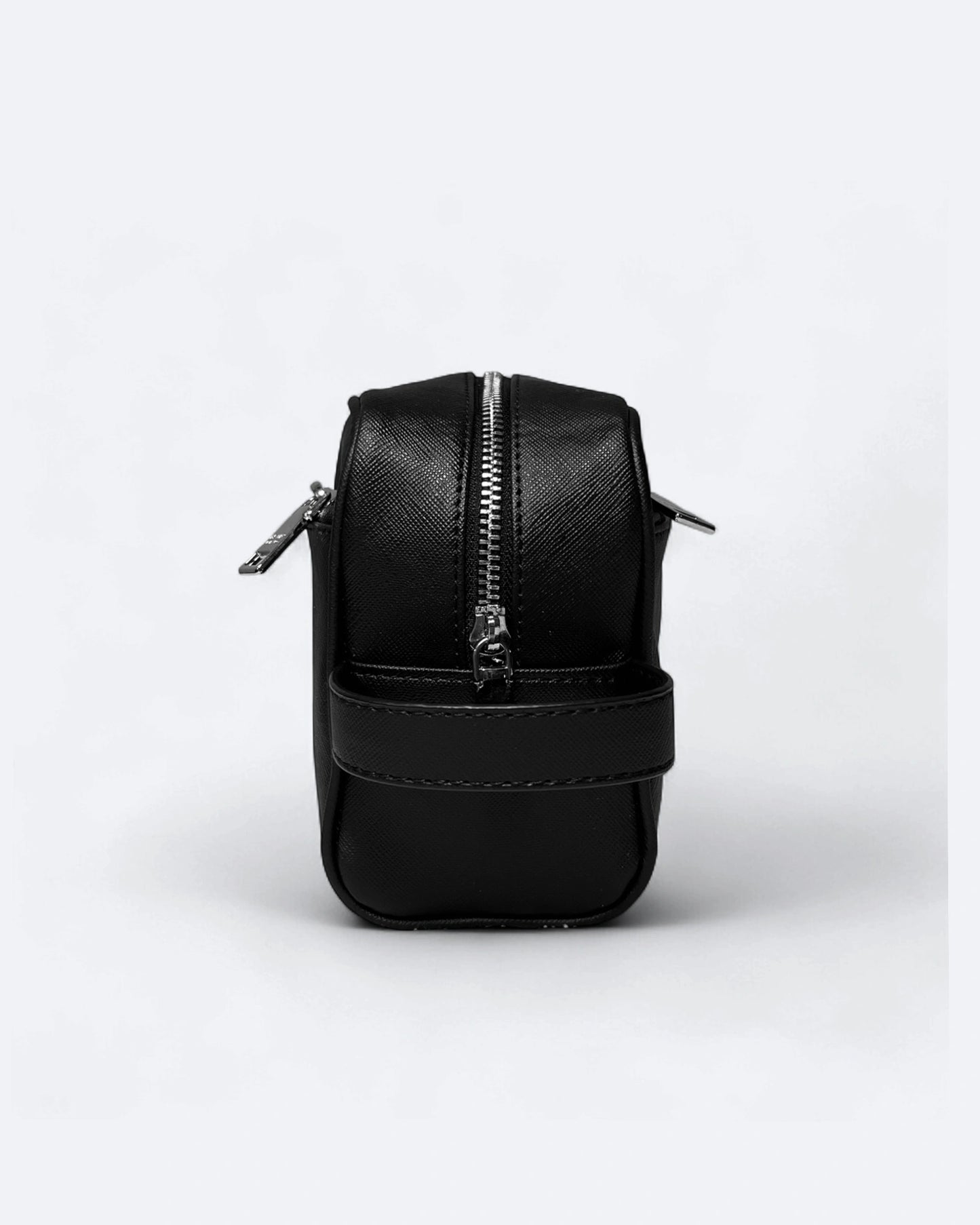 Prada - Logo Plate Hand Pouch Bag - Black