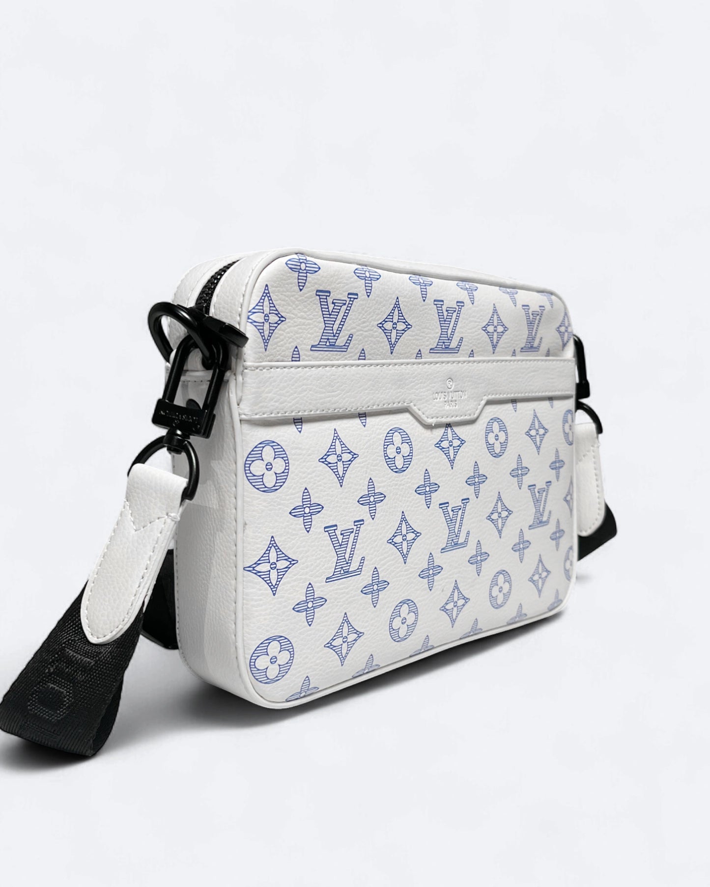 LVTN - Monogram Pattern Trio Set Bags - White/Blue