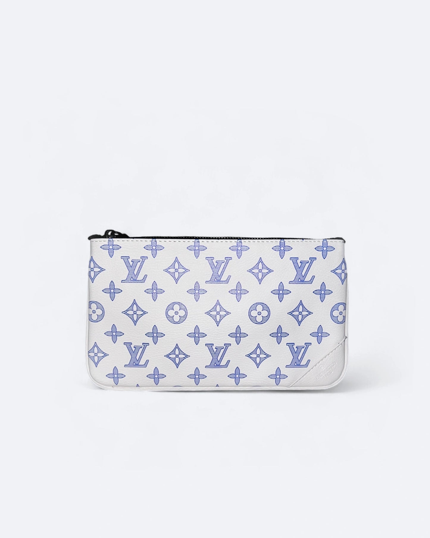 LVTN - Monogram Pattern Trio Set Bags - White/Blue