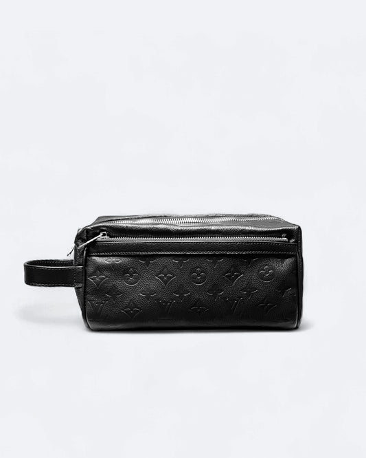 LVTN - Pattern Embossed Toiletry Bag - Black