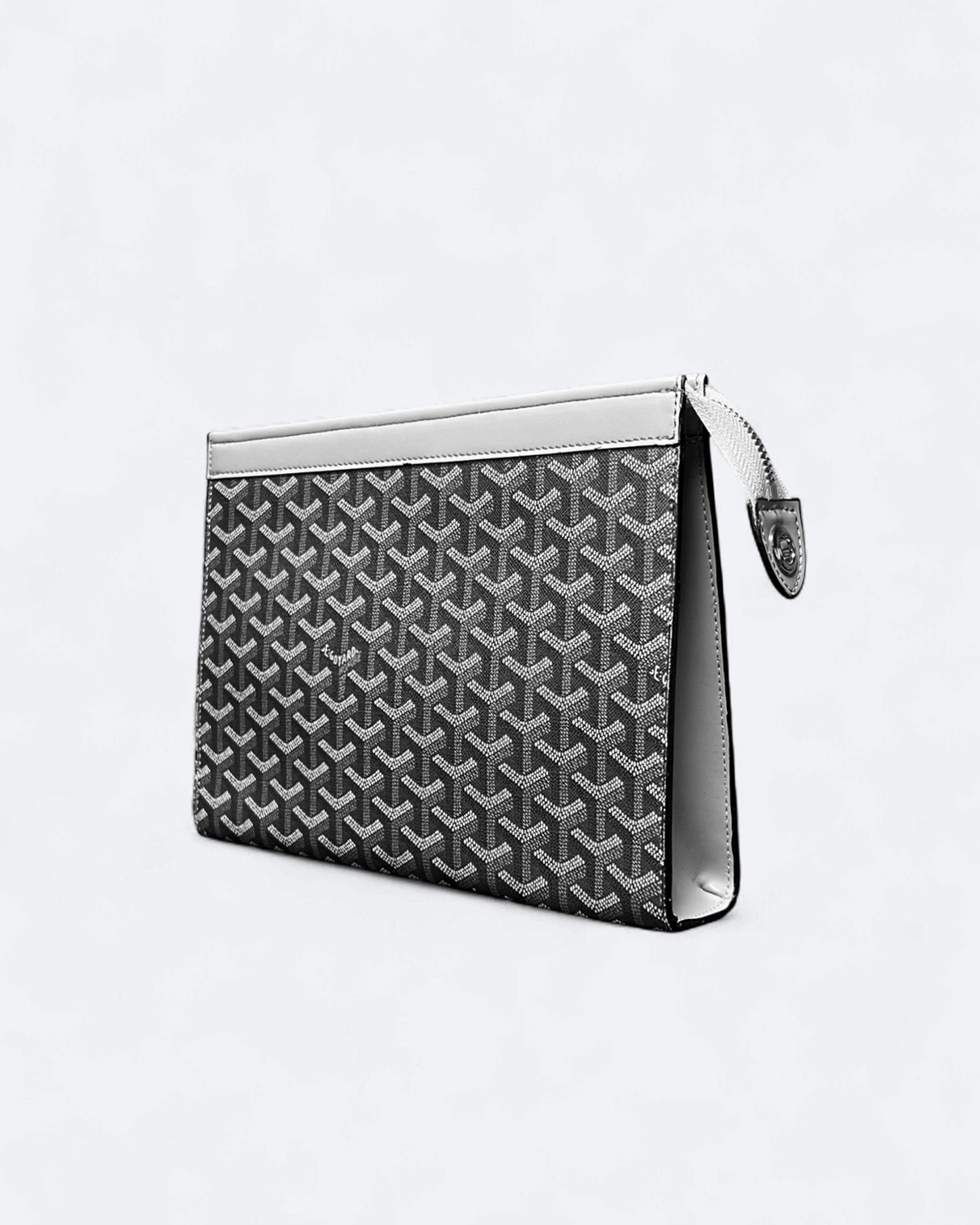 Goyard Pattern Clutch - Gray
