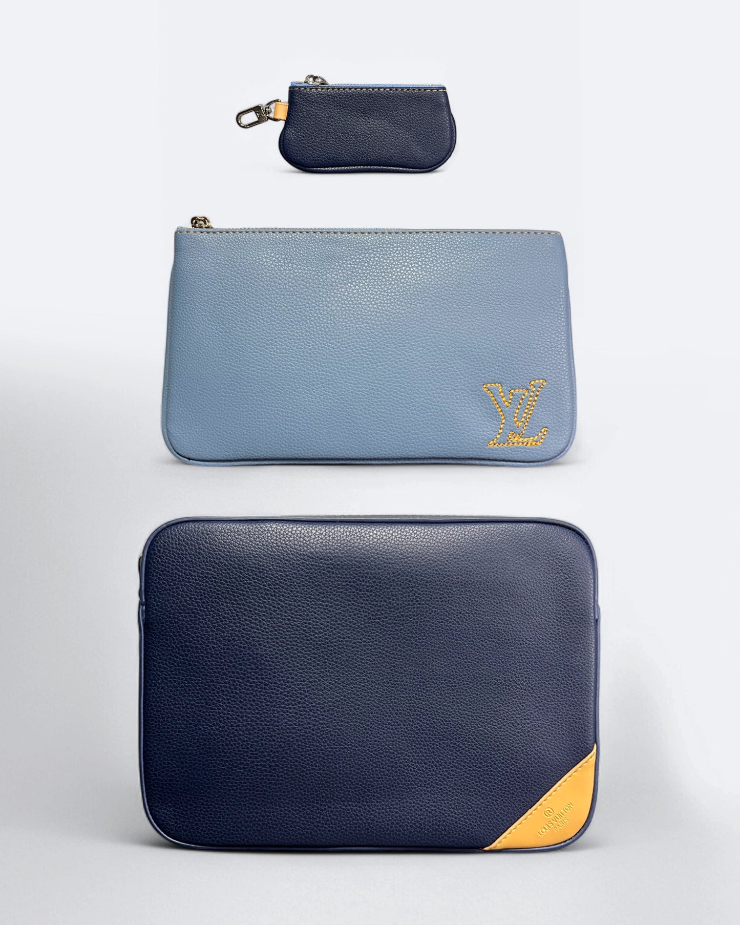 Louis Vuitton - Leather Trio Bags - Blue