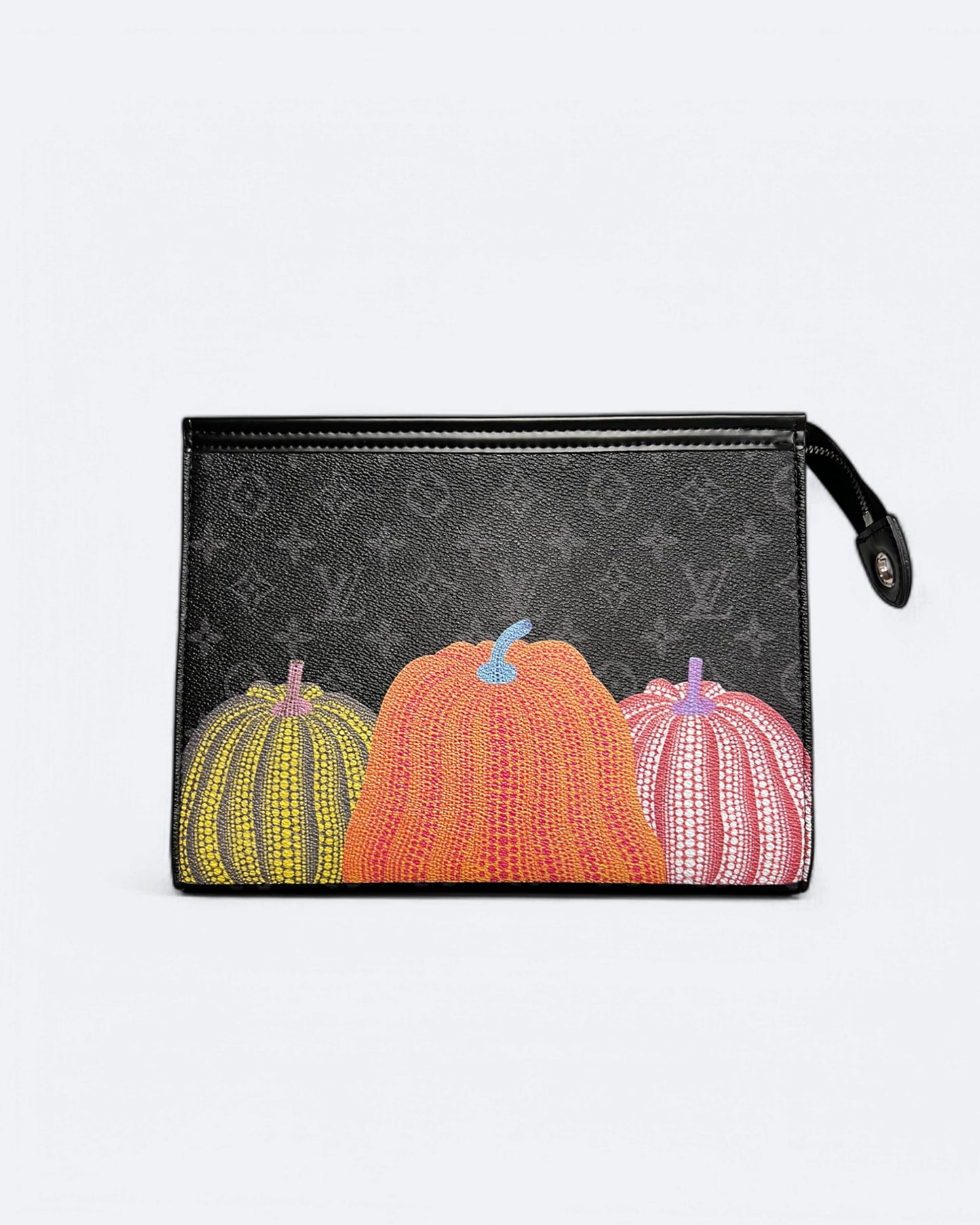 Louis Vuitton - Pumpkin Neverfull LV Clutch - Black