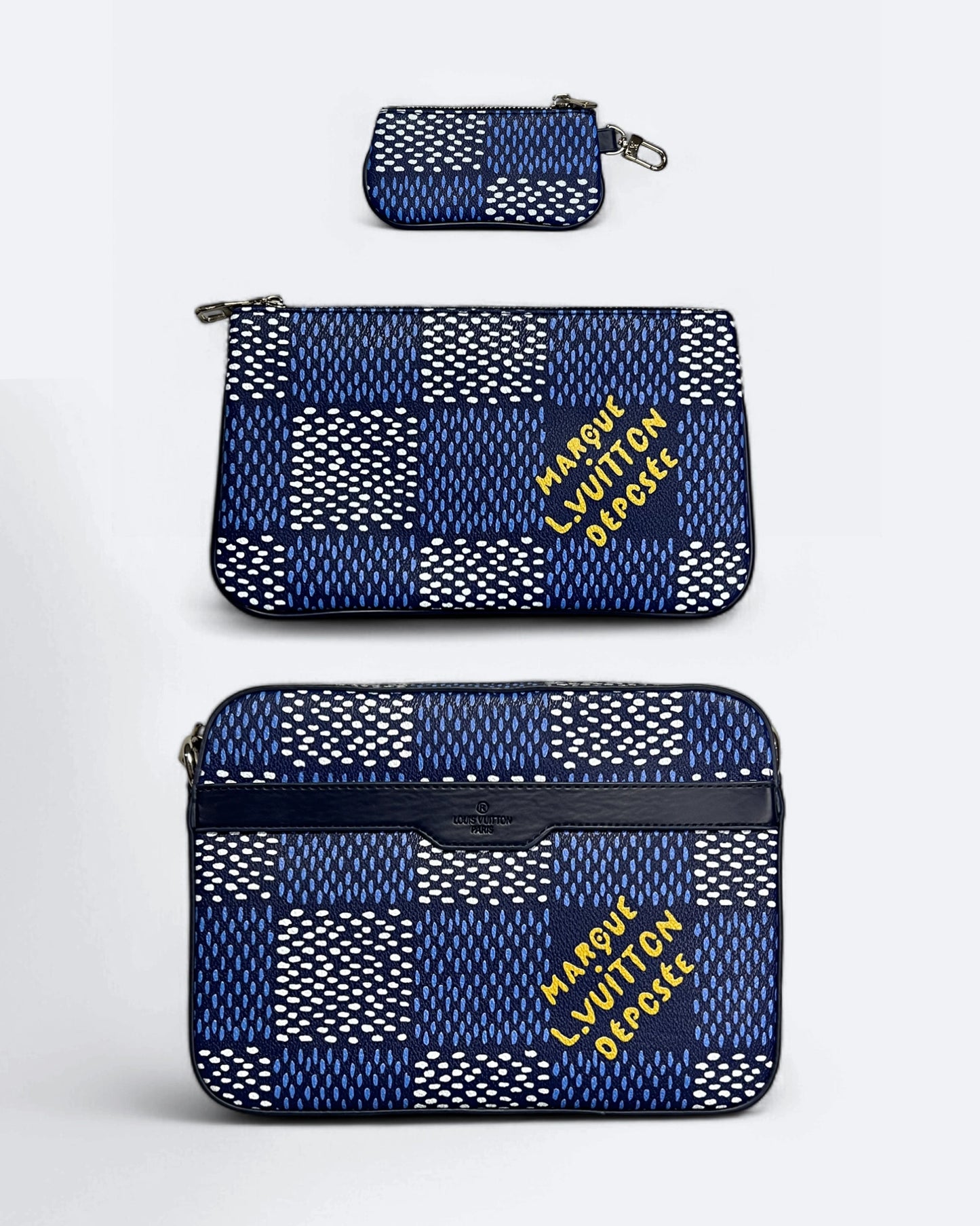 Louis Vuitton - Marque Damier Trio Bags - Blue