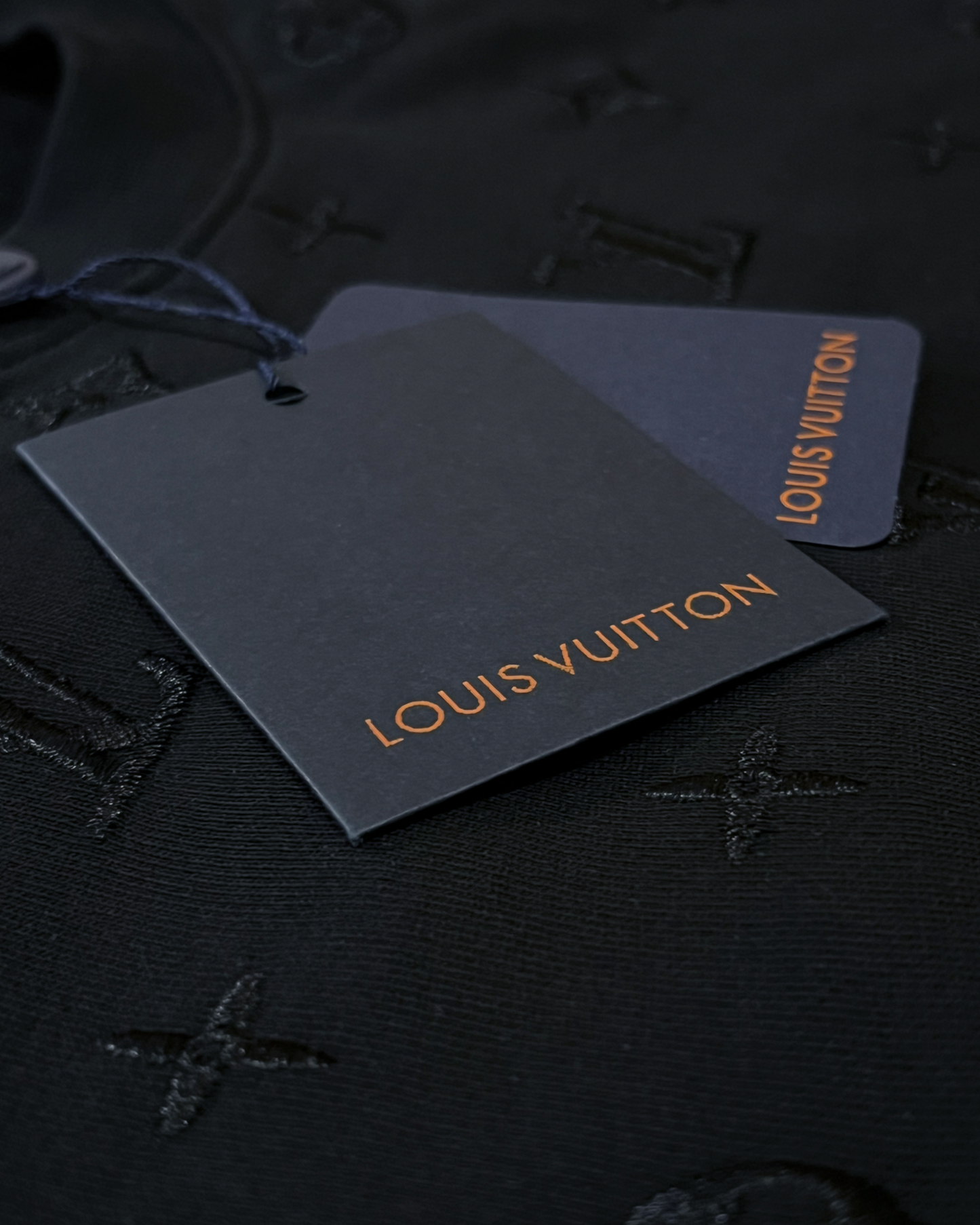 LVTN - Wave Pattern Embroidery Sweatshirt - Black