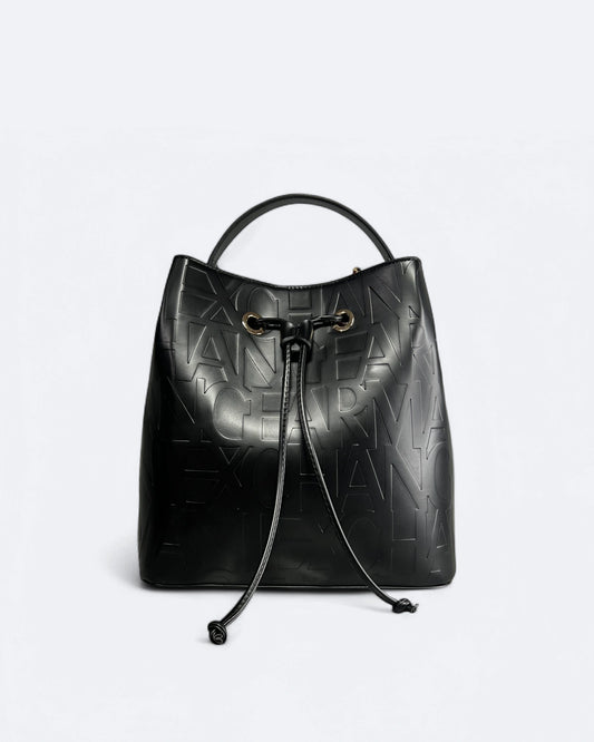 Armani Exchange - Logotype Embossed Bag - Black