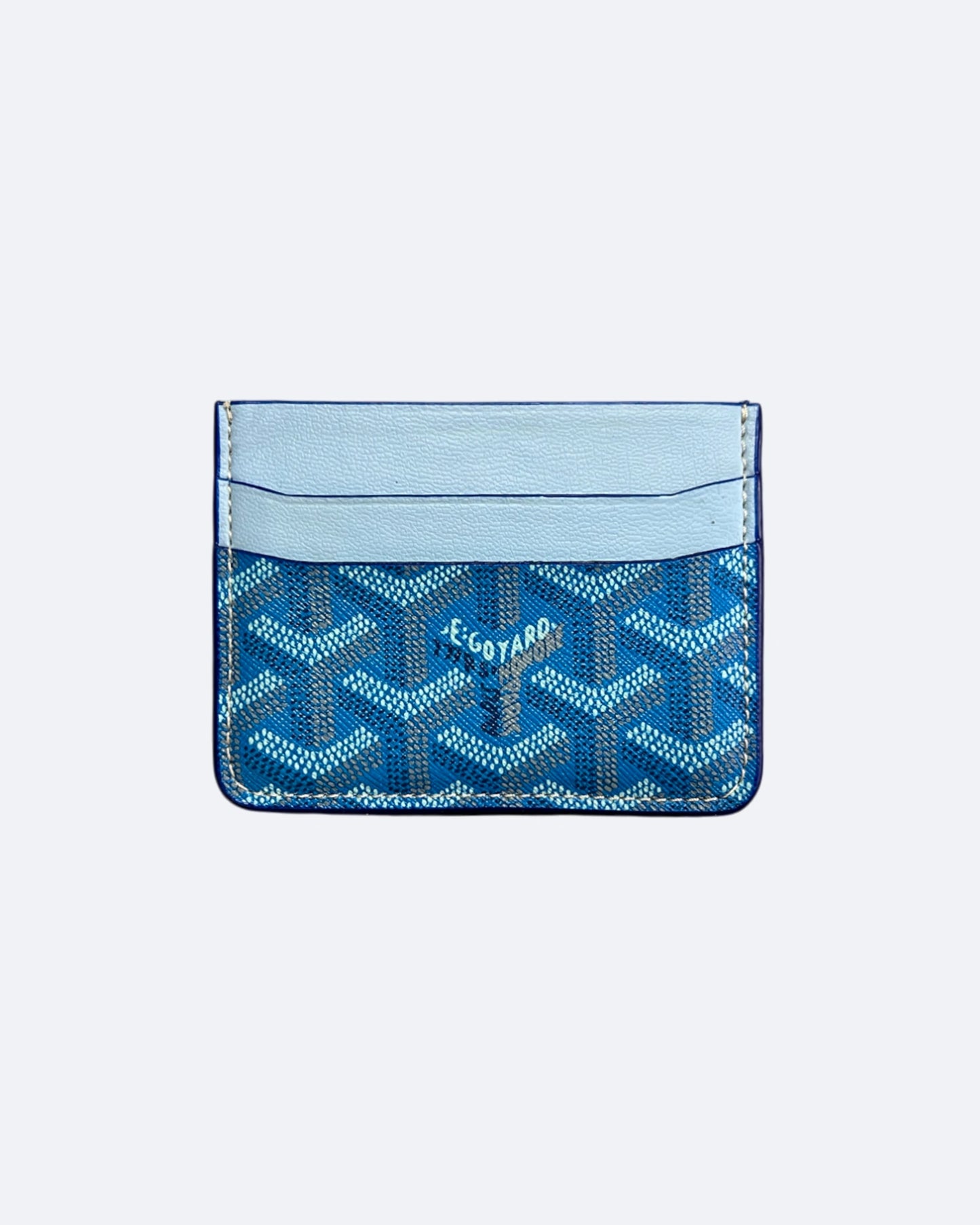 Goyard Pattern Cardholder - Blue