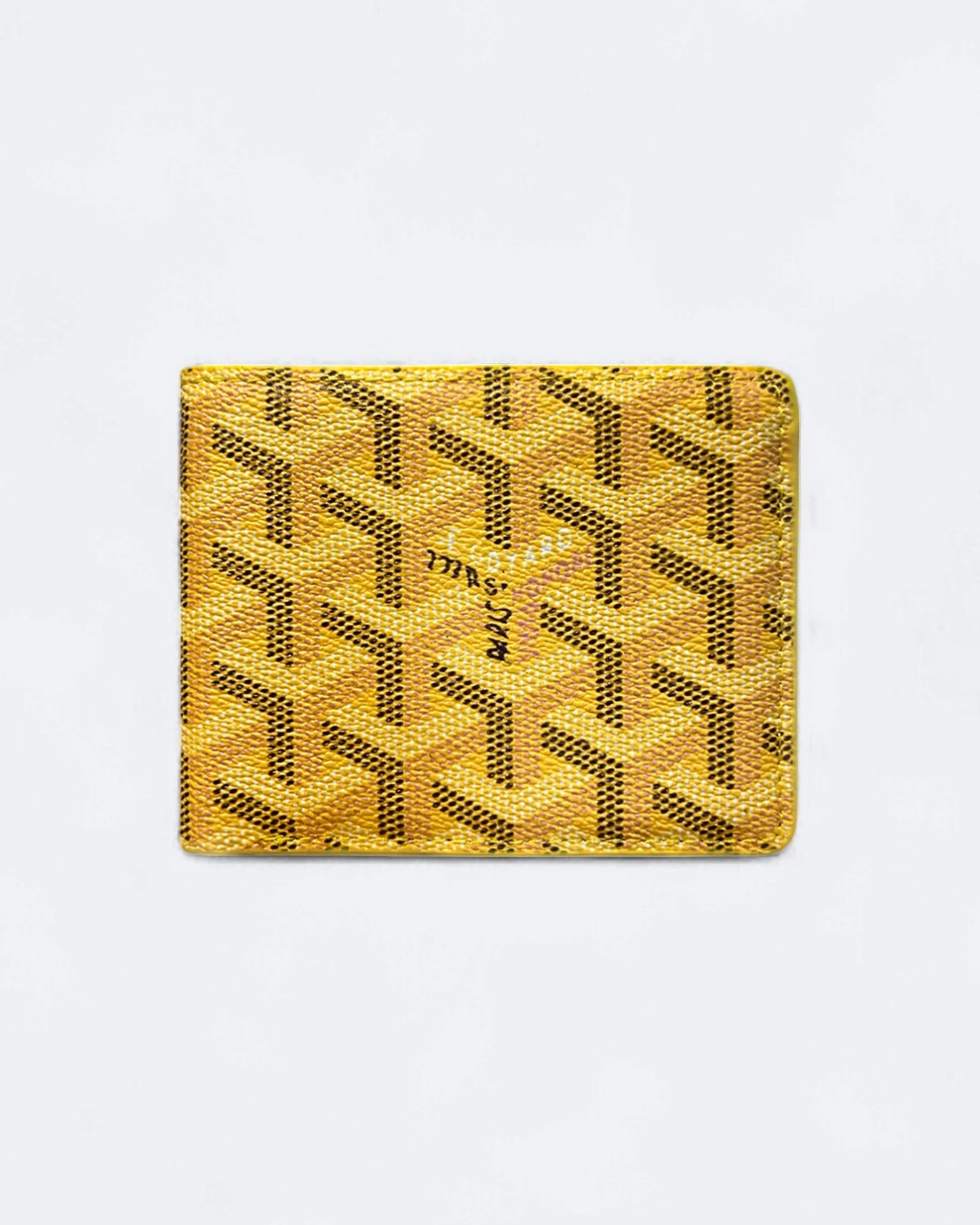 Goyard Pattern Wallet - Yellow
