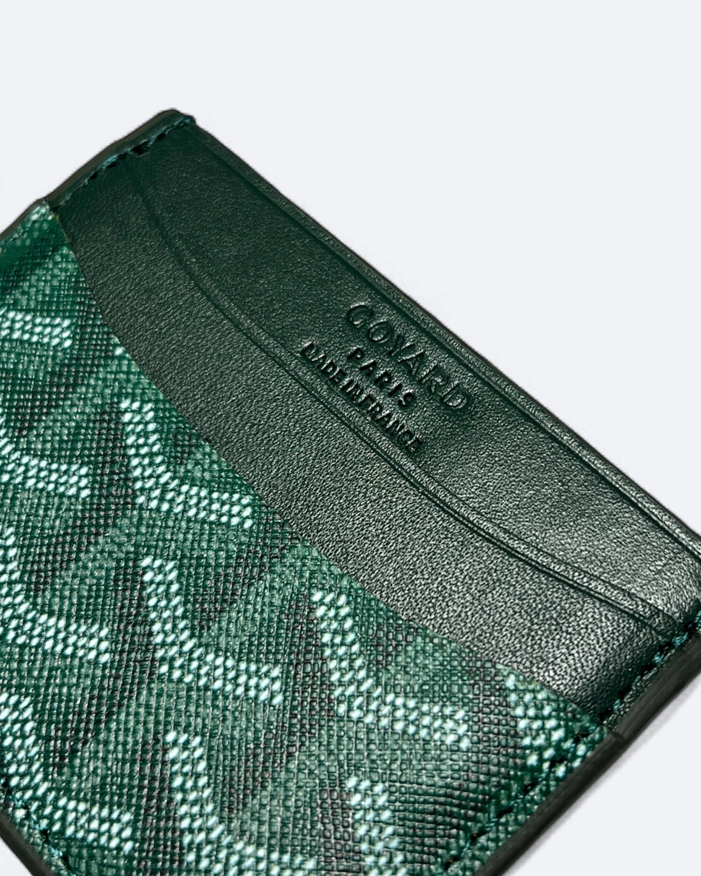 Goyard Pattern Cardholder - Pine Green