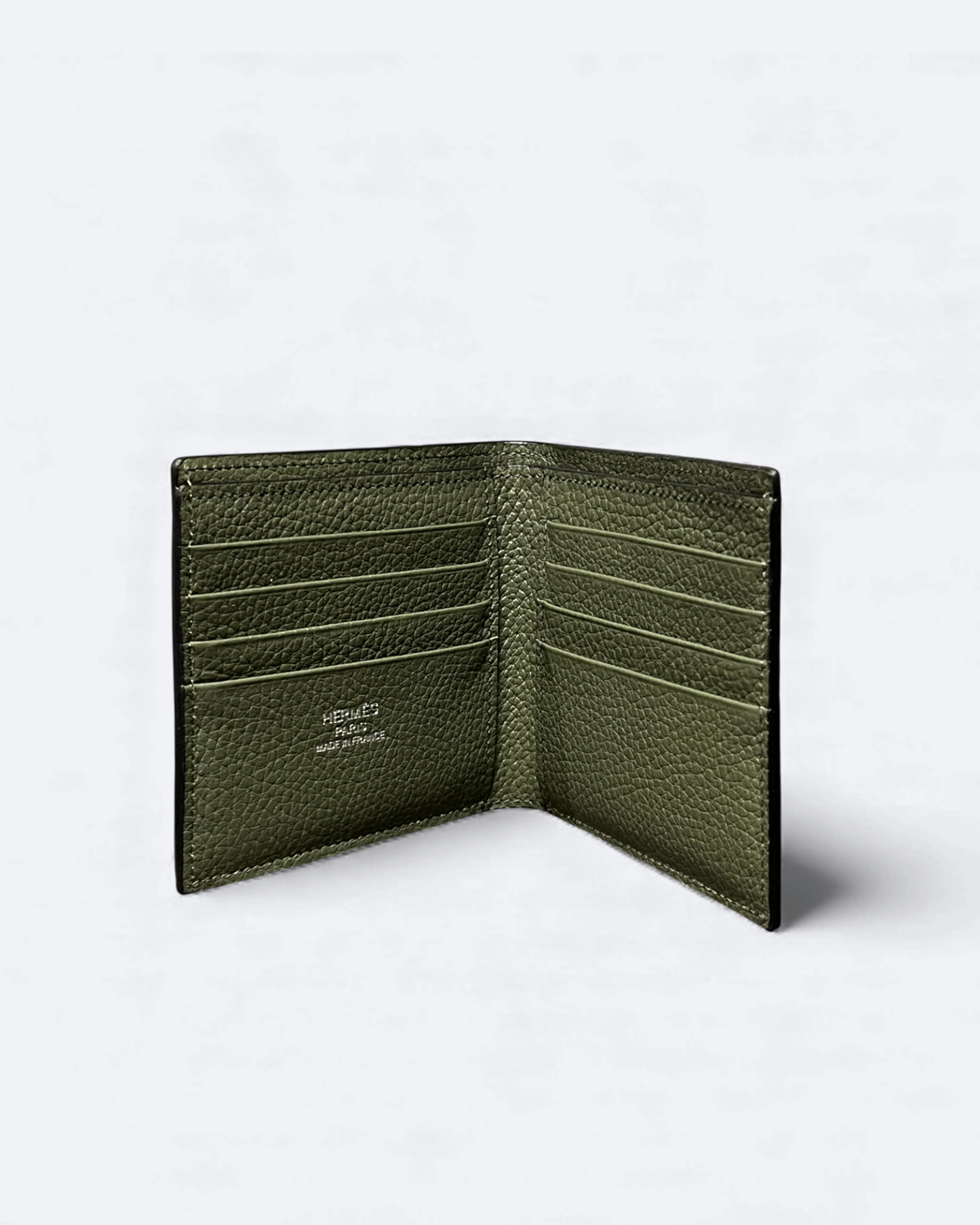 Hermes - Stripe Wallet - Dark Green