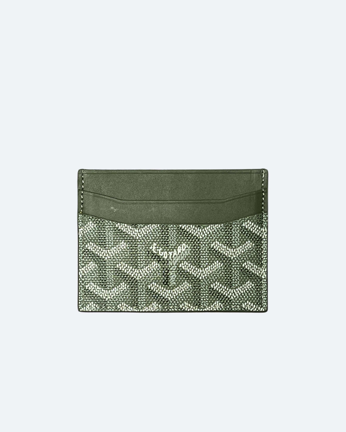 Goyard Pattern Cardholder - Khaki Green