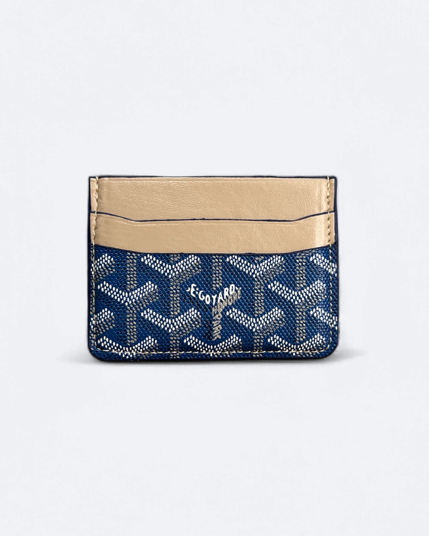 Goyard Pattern Cardholder - Blue/Beige