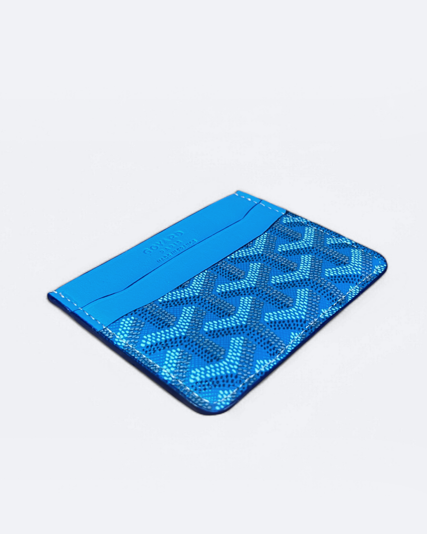 Goyard Pattern Cardholder - Blue