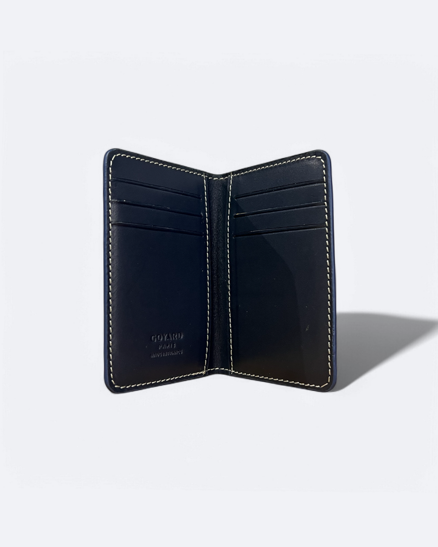 Goyard Pattern Folded Cardholder - Blue