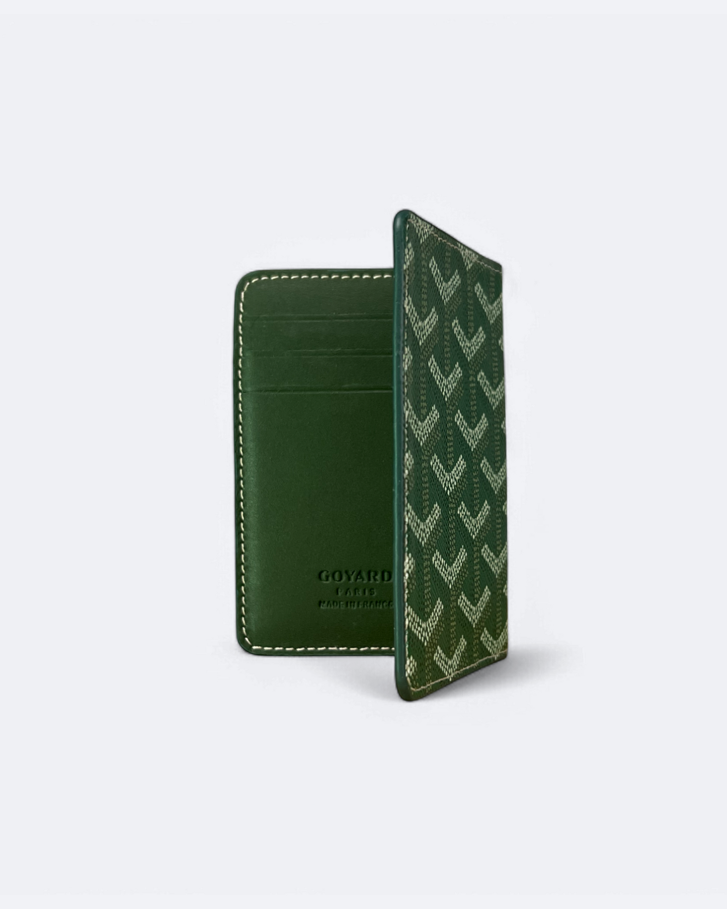 Goyard Pattern Folded Cardholder - Green
