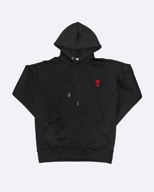AMI - Heart Logo Hoodie - Black
