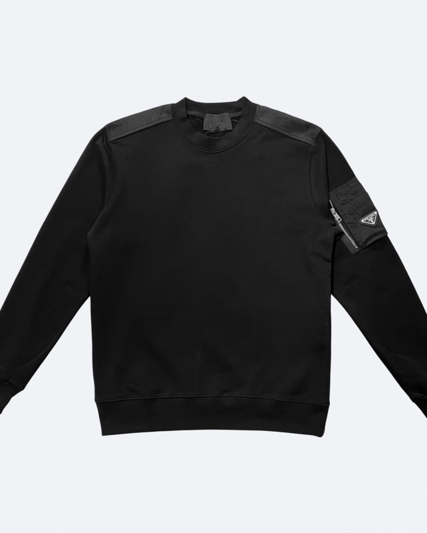 Prada - Sleeve Pocket Sweatshirt - Black